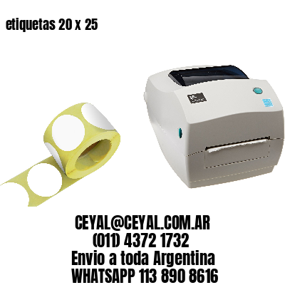 etiquetas 20 x 25
