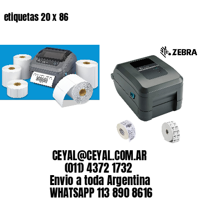 etiquetas 20 x 86