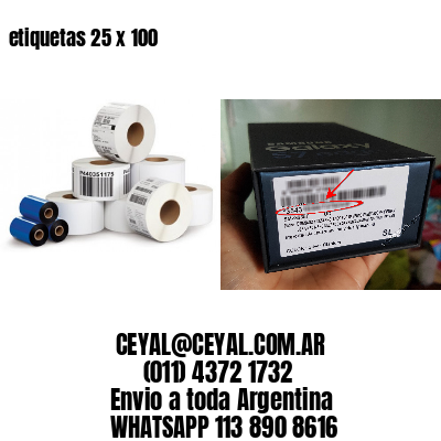 etiquetas 25 x 100