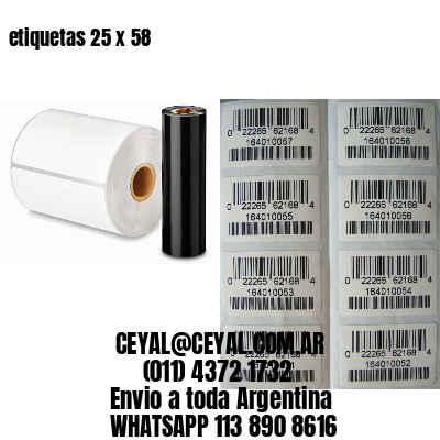etiquetas 25 x 58