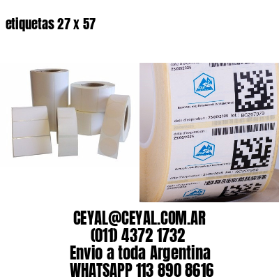 etiquetas 27 x 57