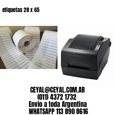 etiquetas 28 x 65