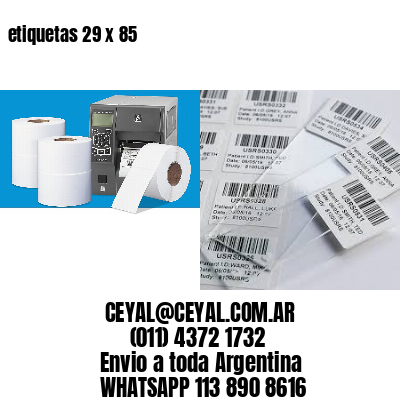 etiquetas 29 x 85