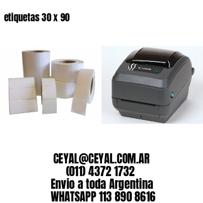 etiquetas 30 x 90