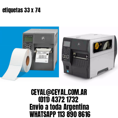 etiquetas 33 x 74