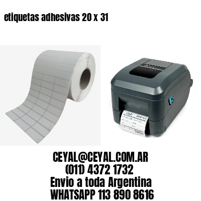 etiquetas adhesivas 20 x 31