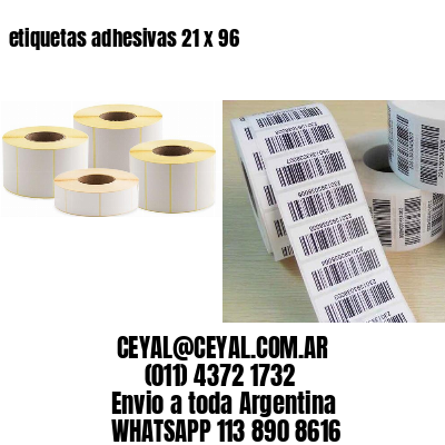 etiquetas adhesivas 21 x 96