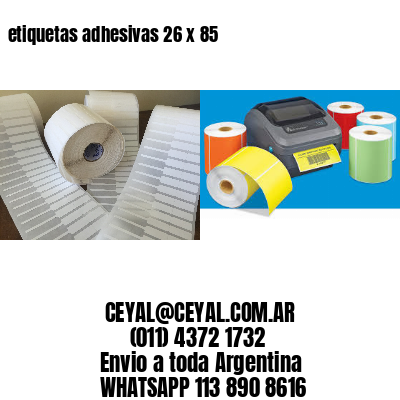 etiquetas adhesivas 26 x 85
