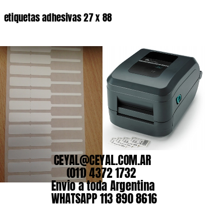 etiquetas adhesivas 27 x 88