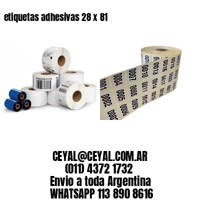 etiquetas adhesivas 28 x 81