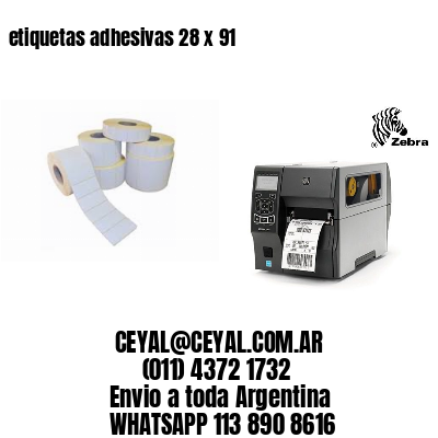 etiquetas adhesivas 28 x 91