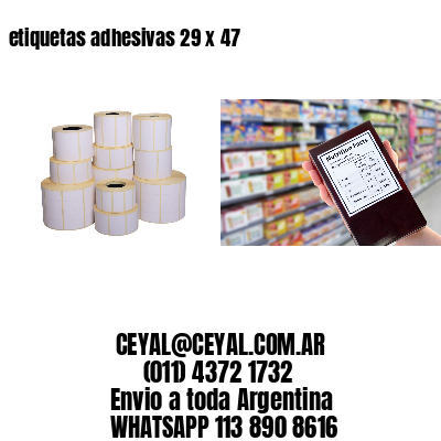 etiquetas adhesivas 29 x 47
