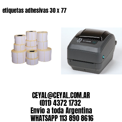 etiquetas adhesivas 30 x 77