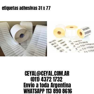 etiquetas adhesivas 31 x 77