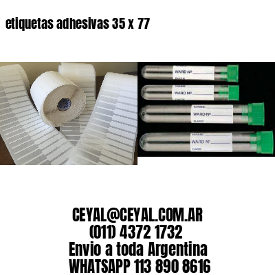 etiquetas adhesivas 35 x 77