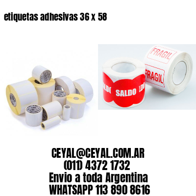 etiquetas adhesivas 36 x 58