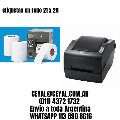 etiquetas en rollo 21 x 28