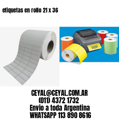 etiquetas en rollo 21 x 36
