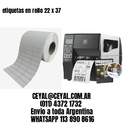 etiquetas en rollo 22 x 37