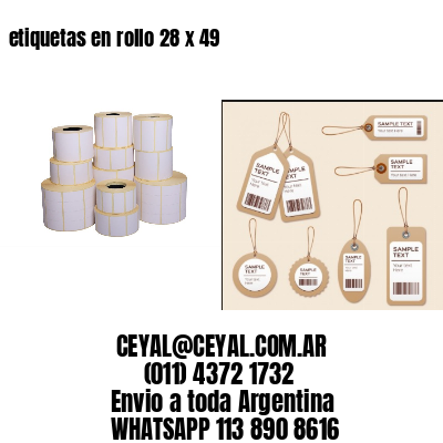 etiquetas en rollo 28 x 49