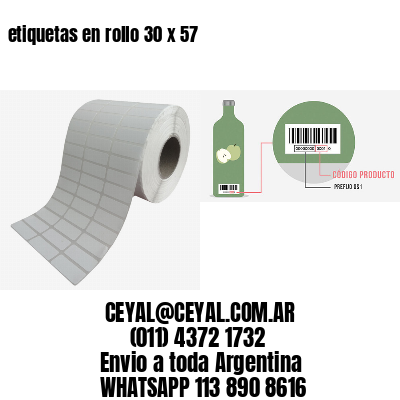etiquetas en rollo 30 x 57