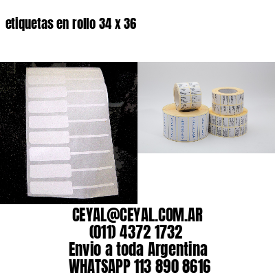 etiquetas en rollo 34 x 36