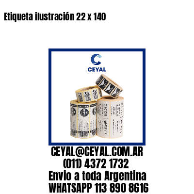 Etiqueta ilustración 22 x 140