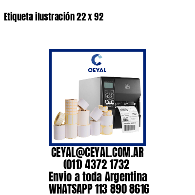 Etiqueta ilustración 22 x 92