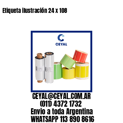 Etiqueta ilustración 24 x 108