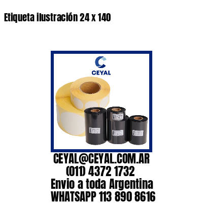 Etiqueta ilustración 24 x 140