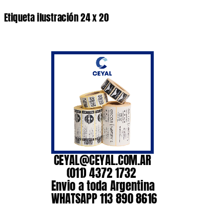 Etiqueta ilustración 24 x 20