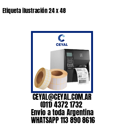 Etiqueta ilustración 24 x 48