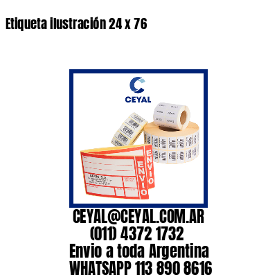 Etiqueta ilustración 24 x 76