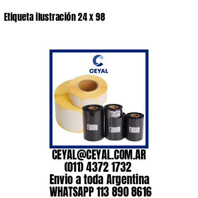 Etiqueta ilustración 24 x 98