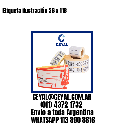 Etiqueta ilustración 26 x 118
