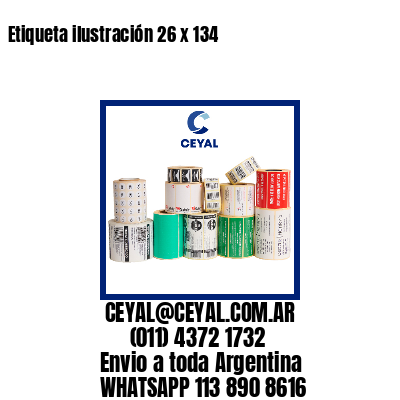 Etiqueta ilustración 26 x 134