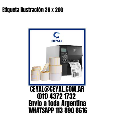 Etiqueta ilustración 26 x 200