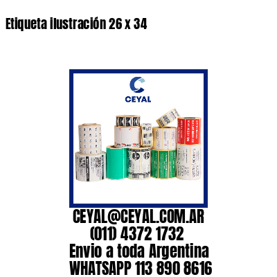 Etiqueta ilustración 26 x 34