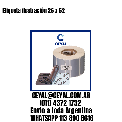 Etiqueta ilustración 26 x 62