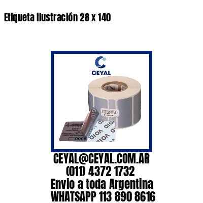 Etiqueta ilustración 28 x 140