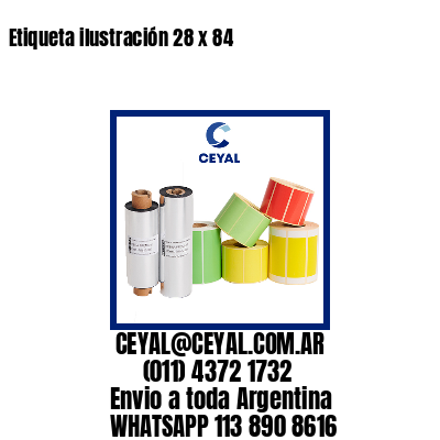Etiqueta ilustración 28 x 84