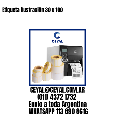 Etiqueta ilustración 30 x 100