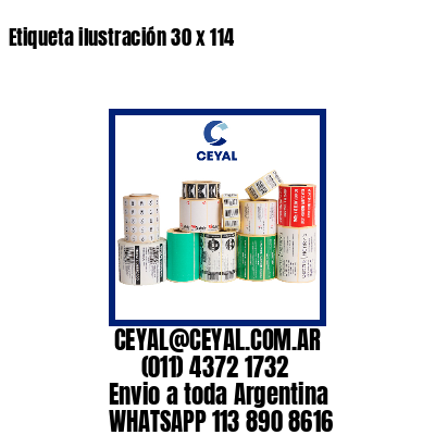 Etiqueta ilustración 30 x 114