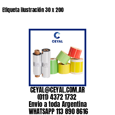 Etiqueta ilustración 30 x 200