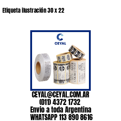 Etiqueta ilustración 30 x 22