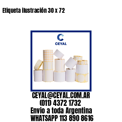 Etiqueta ilustración 30 x 72