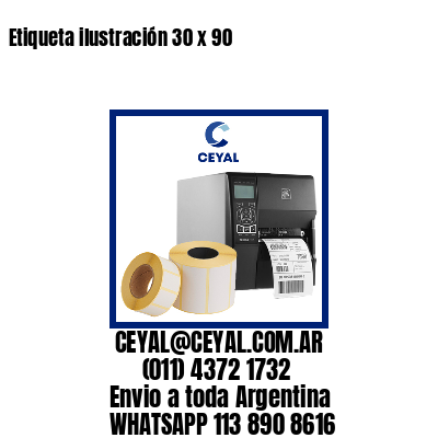 Etiqueta ilustración 30 x 90