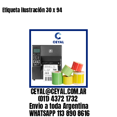 Etiqueta ilustración 30 x 94