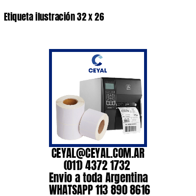 Etiqueta ilustración 32 x 26
