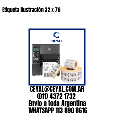 Etiqueta ilustración 32 x 76